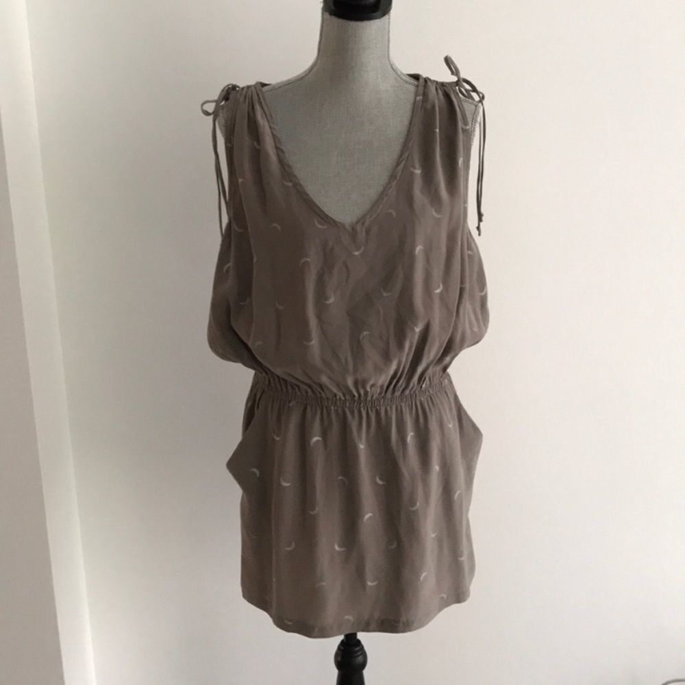Koch moon print silk dress